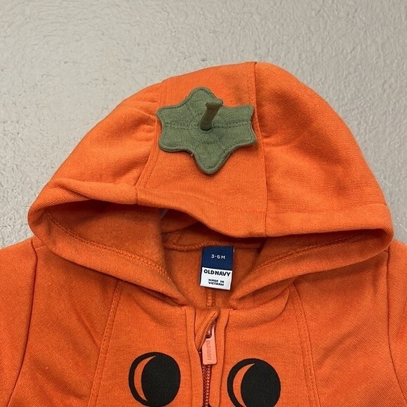 Old Navy Unisex Matching Jack-O'-Lantern One-Piece Costume for Toddler & Baby - Picture 3 of 7